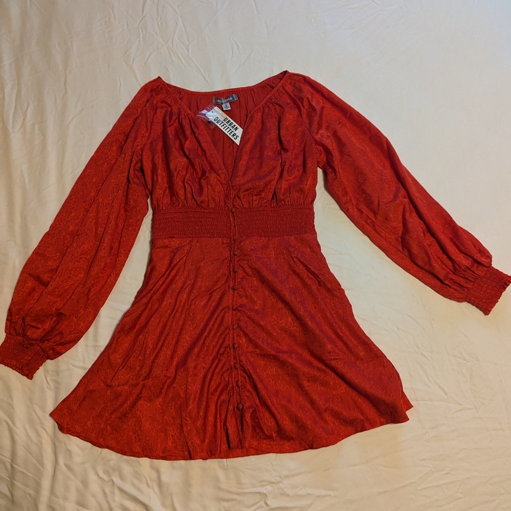 NWT UO Rebecca Long Sleeve Mini Dress - Picture 5 of 10